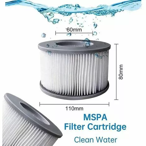 Cisea Filtres De Rechange Pour Mspa Cartouche Filtrante,pour Sous-Marins Et Spa Chauds,Convient Pour Tous Les Jacuzzis Actuels,pour Piscines Gonflables - Modèle à Partir De 2020 (4pièces) 2 Cisea Filtres De Rechange Pour Mspa Cartouche Filtrante,pour Sous-Marins Et Spa Chauds,Convient Pour Tous Les Jacuzzis Actuels,pour Piscines Gonflables - Modèle à Partir De 2020 (4pièces) – Image 2