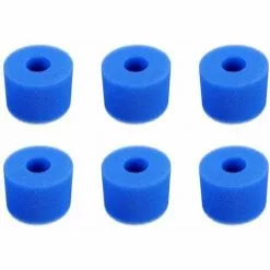 6 Pièces Comprimé 108*40*73MM Piscine Filtre éponge Bleu Nettoyage éponge Colonne HANBING