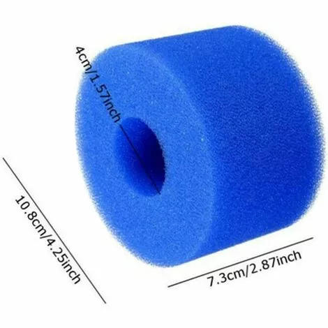 6 Pièces Comprimé 108*40*73MM Piscine Filtre éponge Bleu Nettoyage éponge Colonne HANBING 2 6 Pièces Comprimé 108*40*73MM Piscine Filtre éponge Bleu Nettoyage éponge Colonne HANBING – Image 2