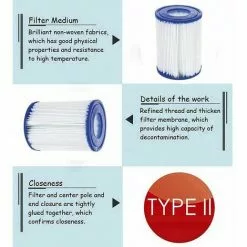 QERSTA 4 Cartouches De Filtre De Piscine Type II - For Bestway De Type Ii - Convient Pour Bestway 58383 58387 - Cartouche Filtrante Pour Piscine Bestway 530/800 Gal/h. 7 QERSTA 4 Cartouches De Filtre De Piscine Type II - For Bestway De Type Ii - Convient Pour Bestway 58383 58387 - Cartouche Filtrante Pour Piscine Bestway 530/800 Gal/h. -Pompe et filtre de piscine Soldes 68490539 3