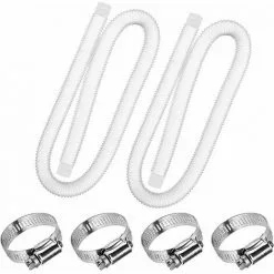 GRID COOL Tuyau De Rechange Pour Piscine De 1,25 Po De Diamètre Pour Piscines Hors Terre, Piscine Avec Pince Métallique Pour Pompe De Filtre Intex Ou Tuyaux De 3,2 Cm - 1,5 Mètre De Long (Paquet De 2)LO-Ron