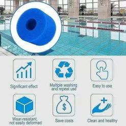 YOOUYIDA Lot De 8 Filtres En Mousse De Type S1, Spa Pour Intex S1, Réutilisables, Pour Piscine De Type S1, Pour Piscine, Aquarium, Spa. -Pompe et filtre de piscine Soldes 68543554 5