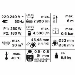 T.I.P. SPF 180 Filtre à Sable 4500 L/h 6 M -Pompe et filtre de piscine Soldes 9251253 3